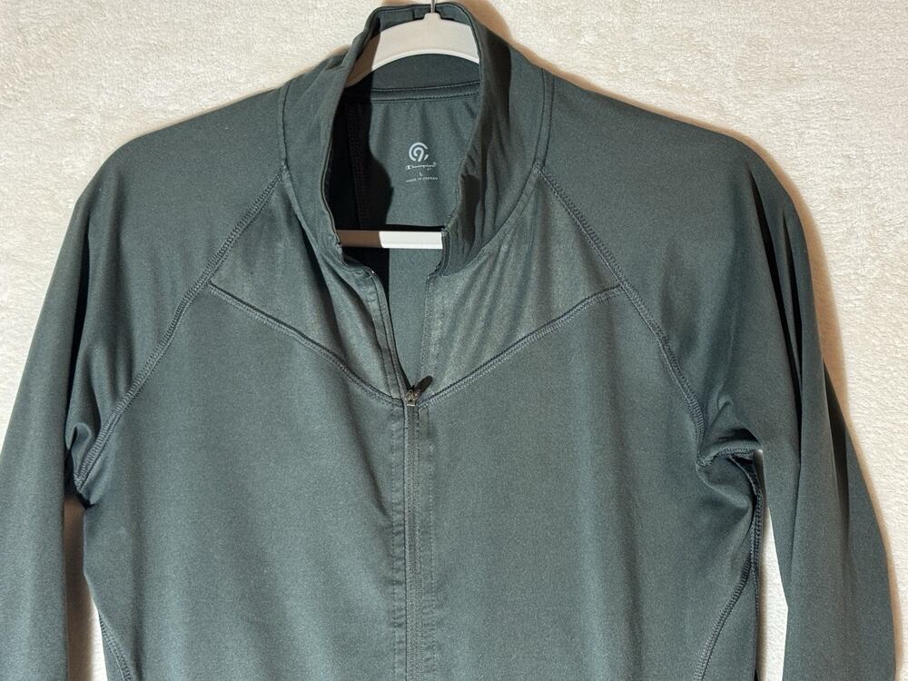 Champion Women's XL Olive Green Full Zip Mock Neck Lightweight Athletic Jacket